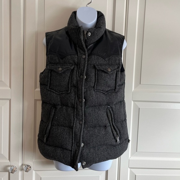 Penfield USA Collection STAPLETON WEED Black Tweed Down Vest Size Small - Picture 5 of 16